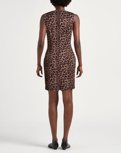 Woman Mini dress Camel Size 10 Polyester, Elastane