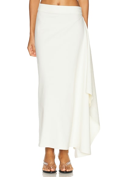 Coperni Zero Waste Draped Long Skirt in White - White. L also in