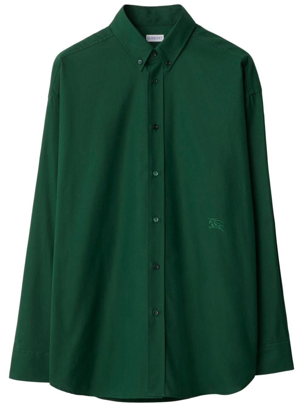 EKD-embroidered cotton shirt - Green