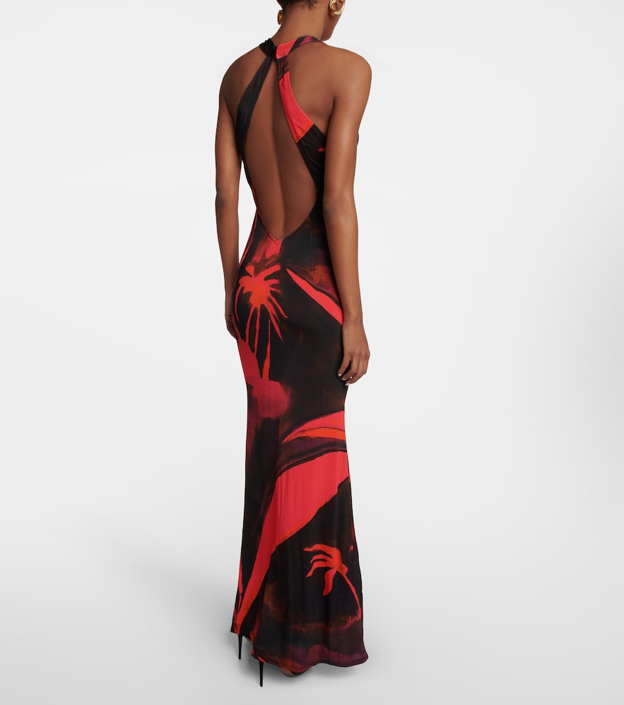 Louisa Ballou High Sea printed jersey maxi dress