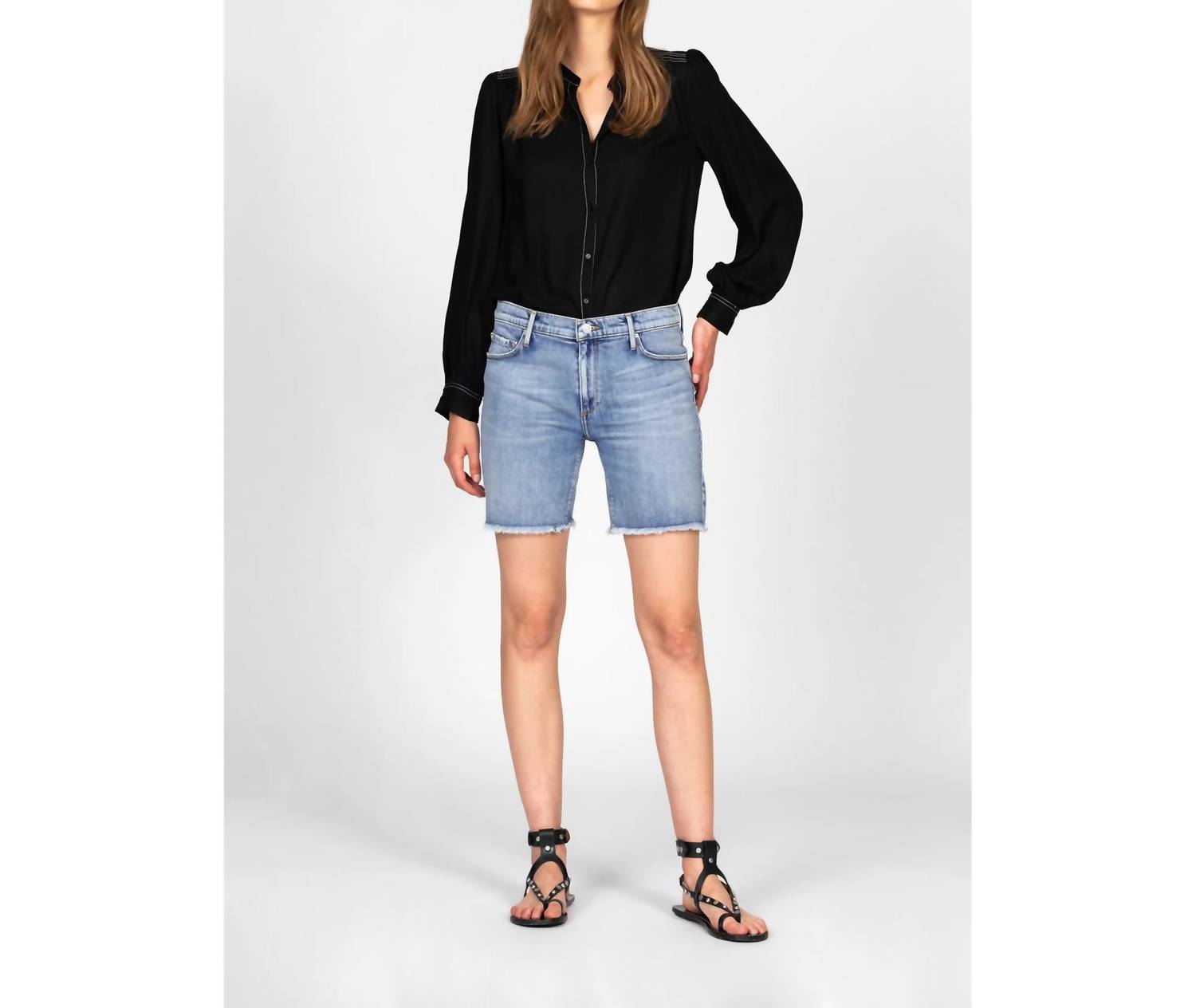 Harper Boyfriend Short In Denim