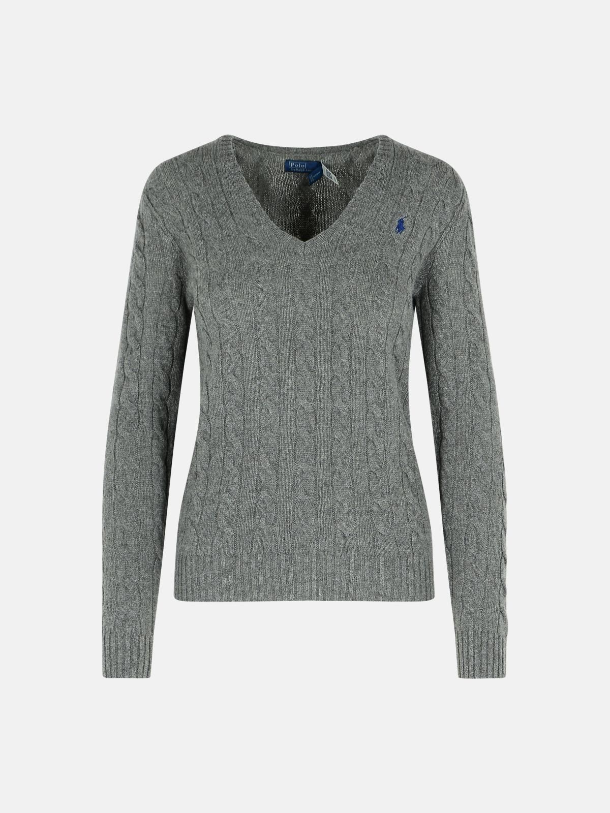 Grey Cashmere Blend Sweater