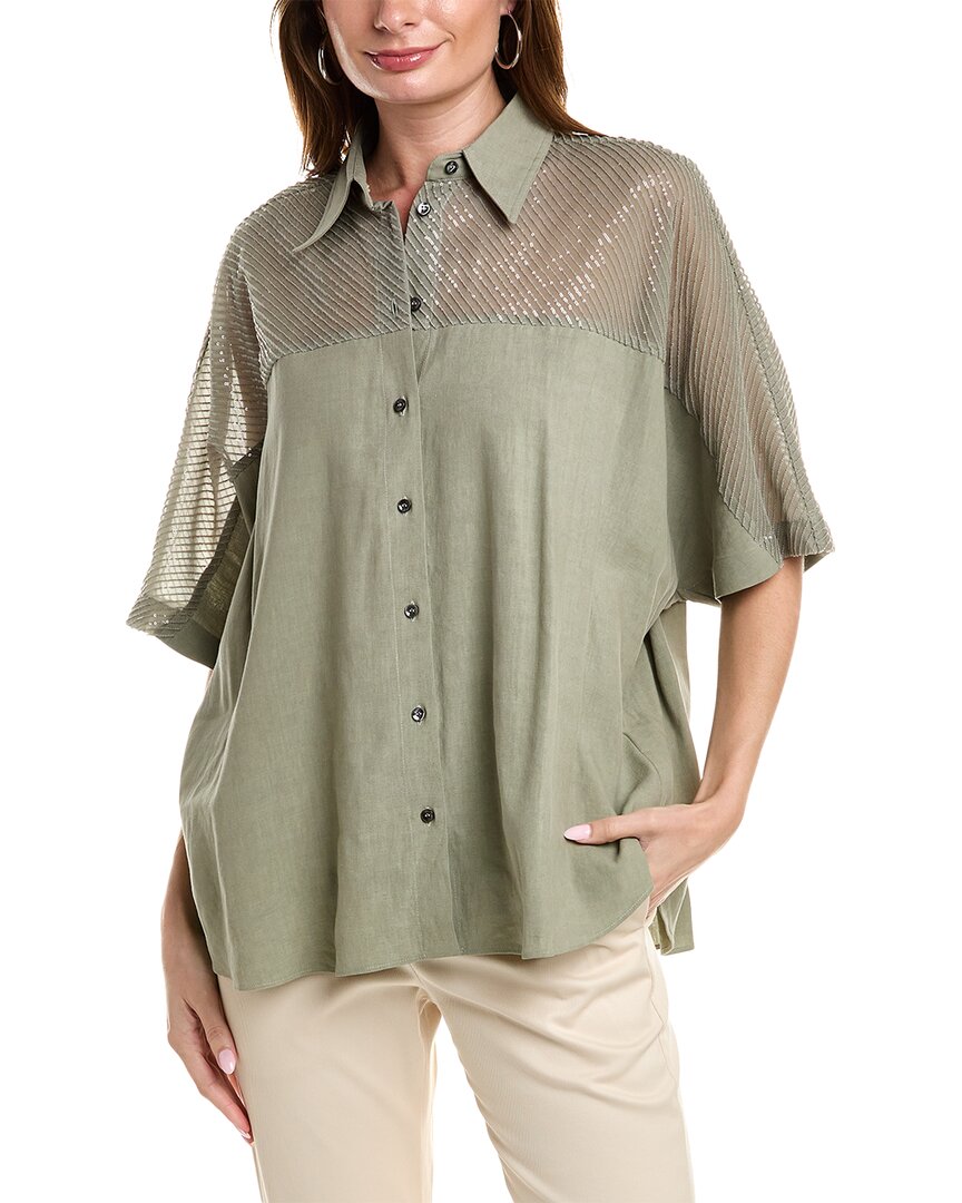Linen-Blend Shirt