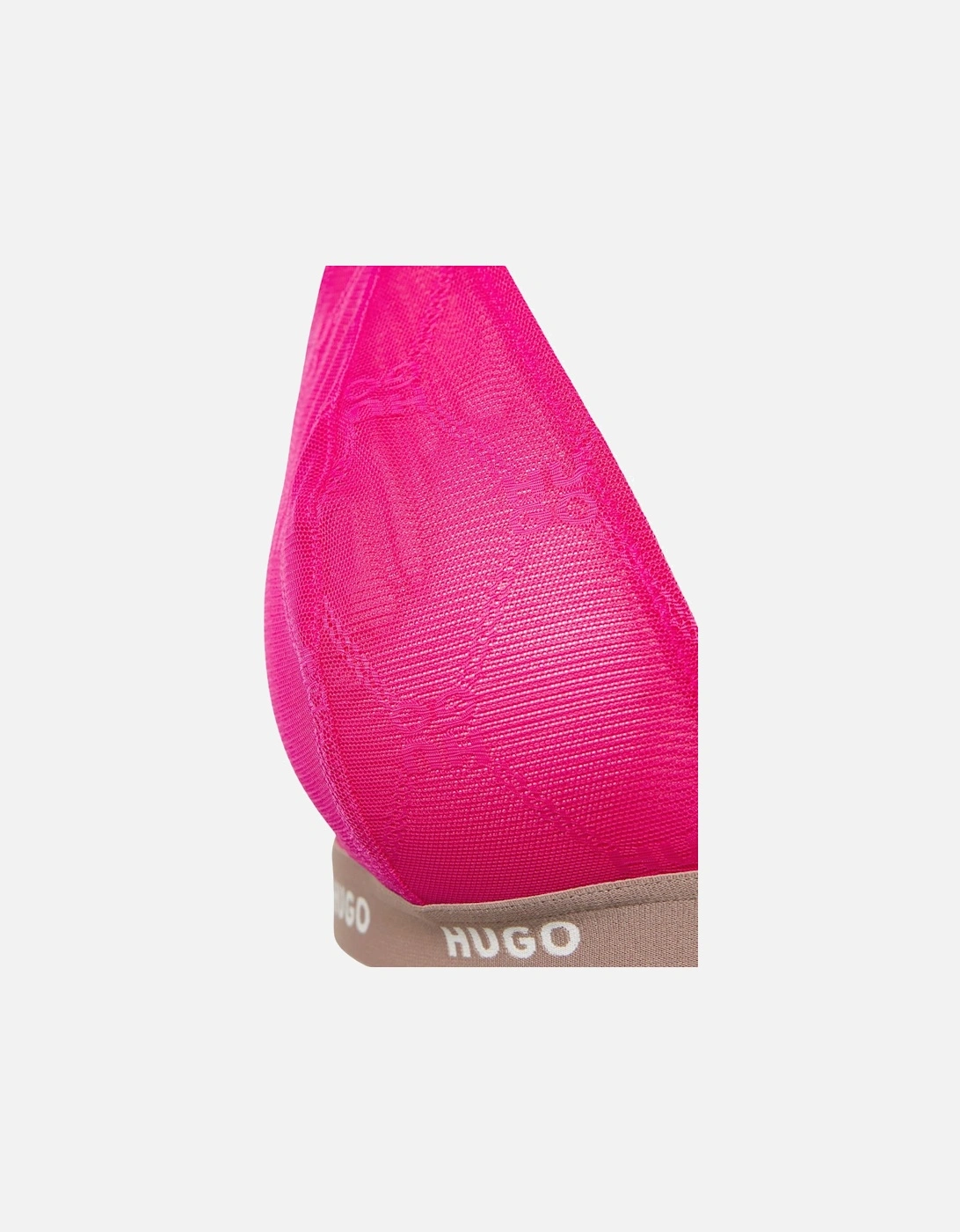 Hugo Boss Women's Sporty Logo Lace Triangle Bra, Bright Pink - Black - Size: L