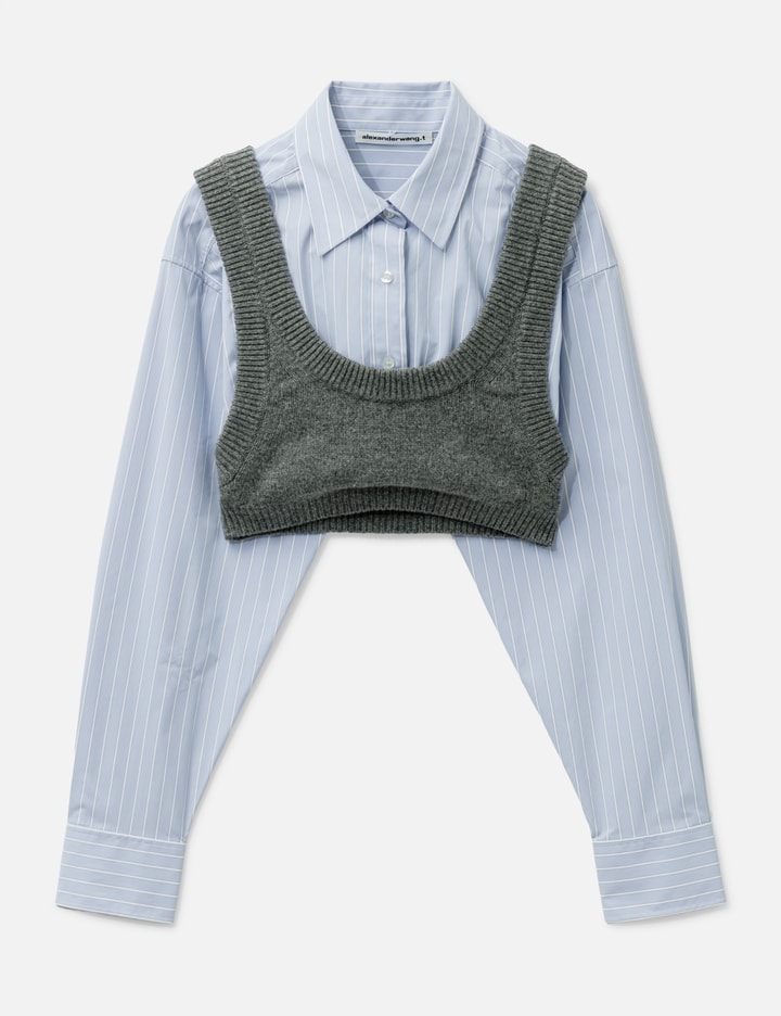 Cropped Bi-Layer Shirt