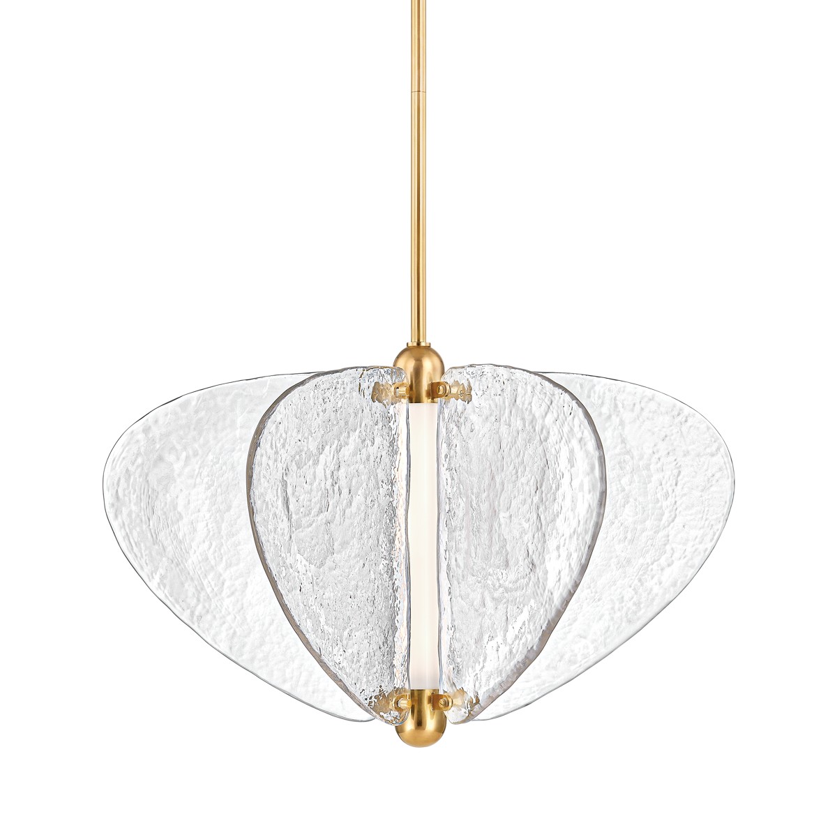Vintage Brass LED Pendant from the Freya Collection