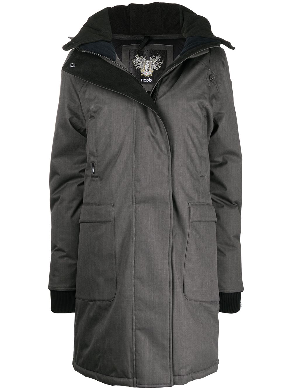 Abby thigh-lenght parka - Blue