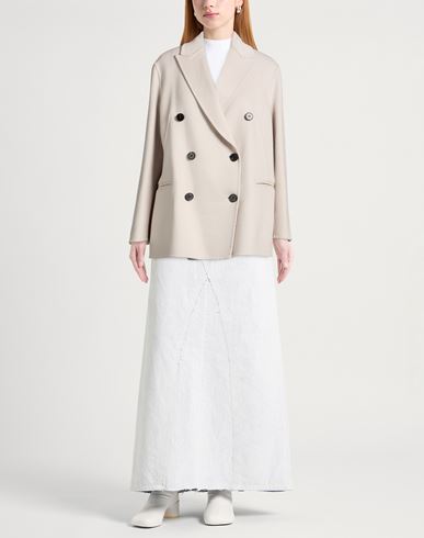 Paltò Fabbrica Woman Coat Light grey Size 10 Wool