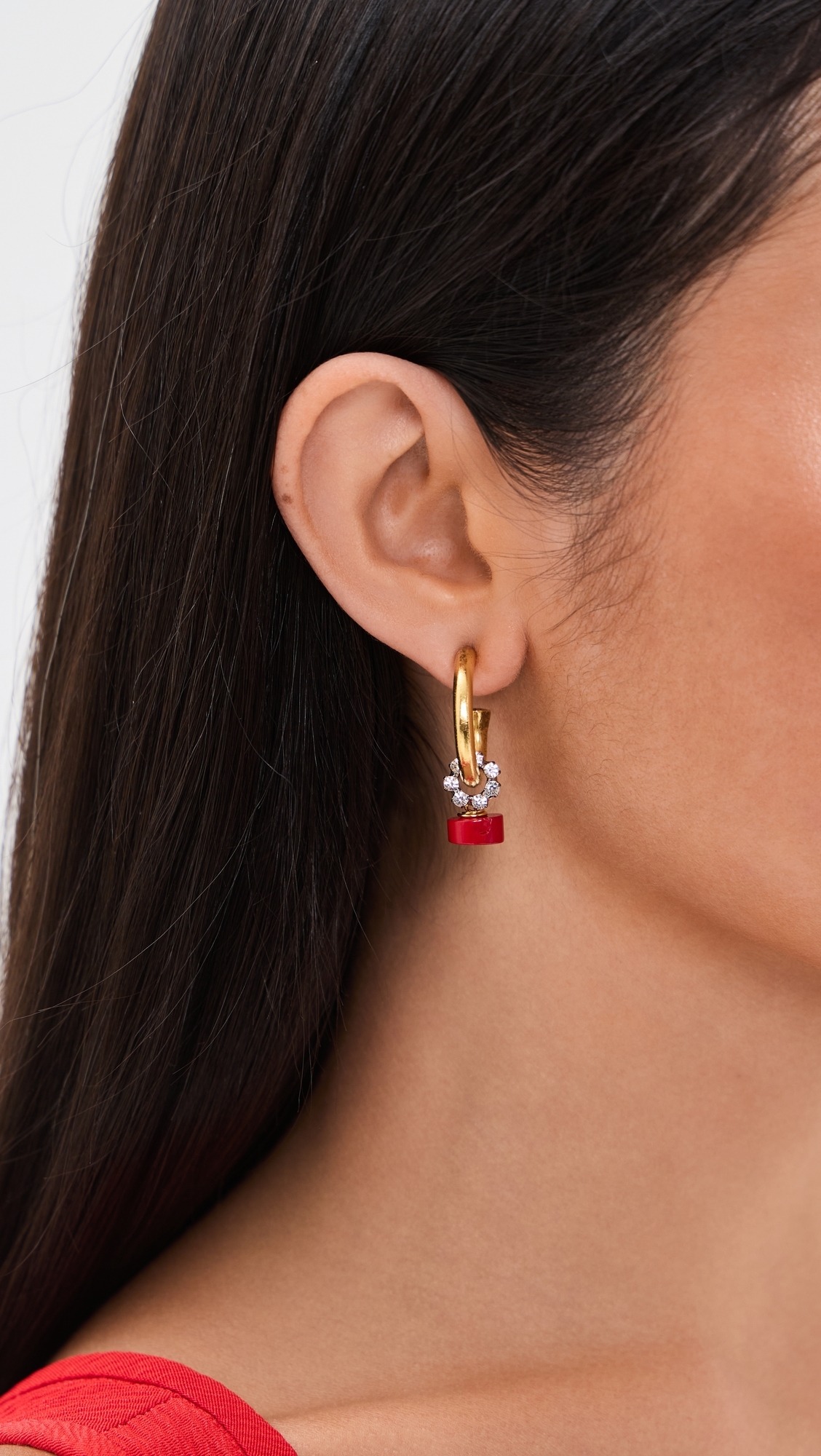 Effie Earrings Coral One Size