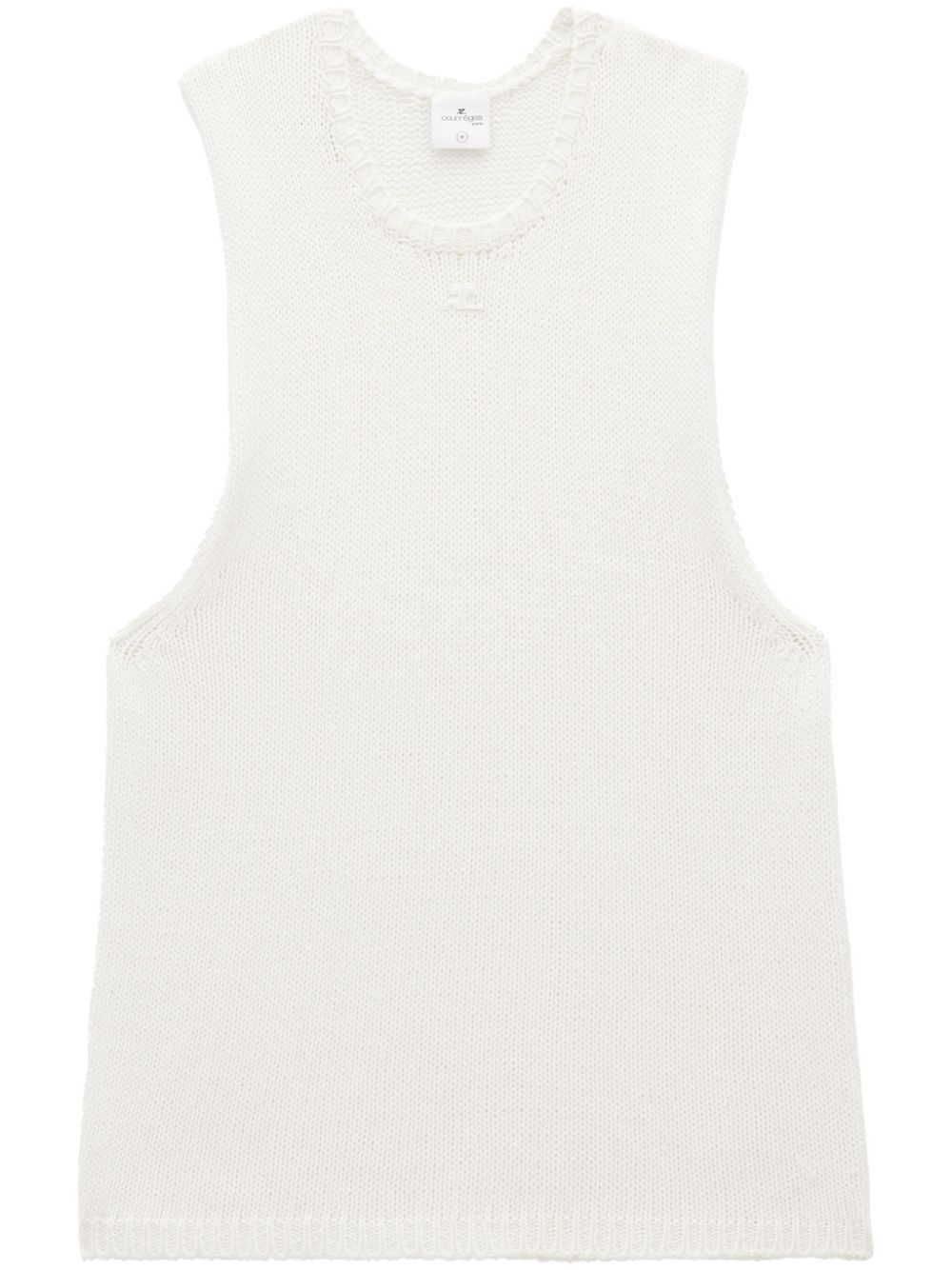 Knitted tank top - White