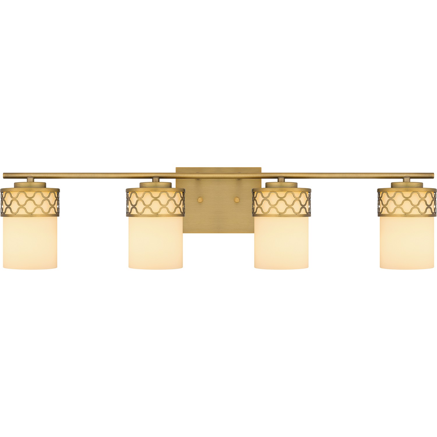 Aged Brass Four Light Bath from the Tenley Collection