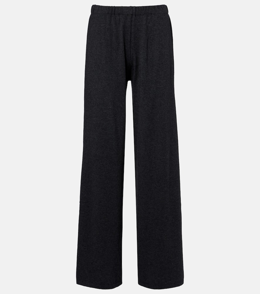 Aina cotton and cashmere jersey straight pants