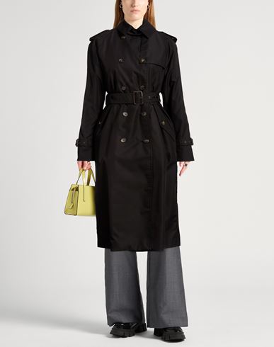 Woman Overcoat & Trench Coat Black Size 6 Polyester