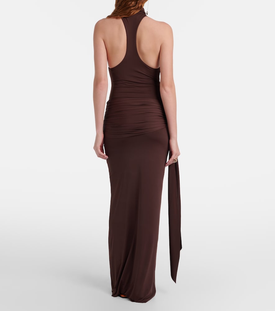 Aidana draped jersey maxi dress