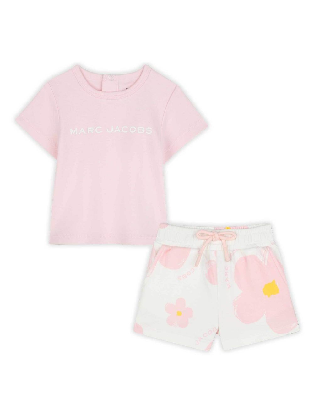 Floral-print T-shirt and shorts set - Pink