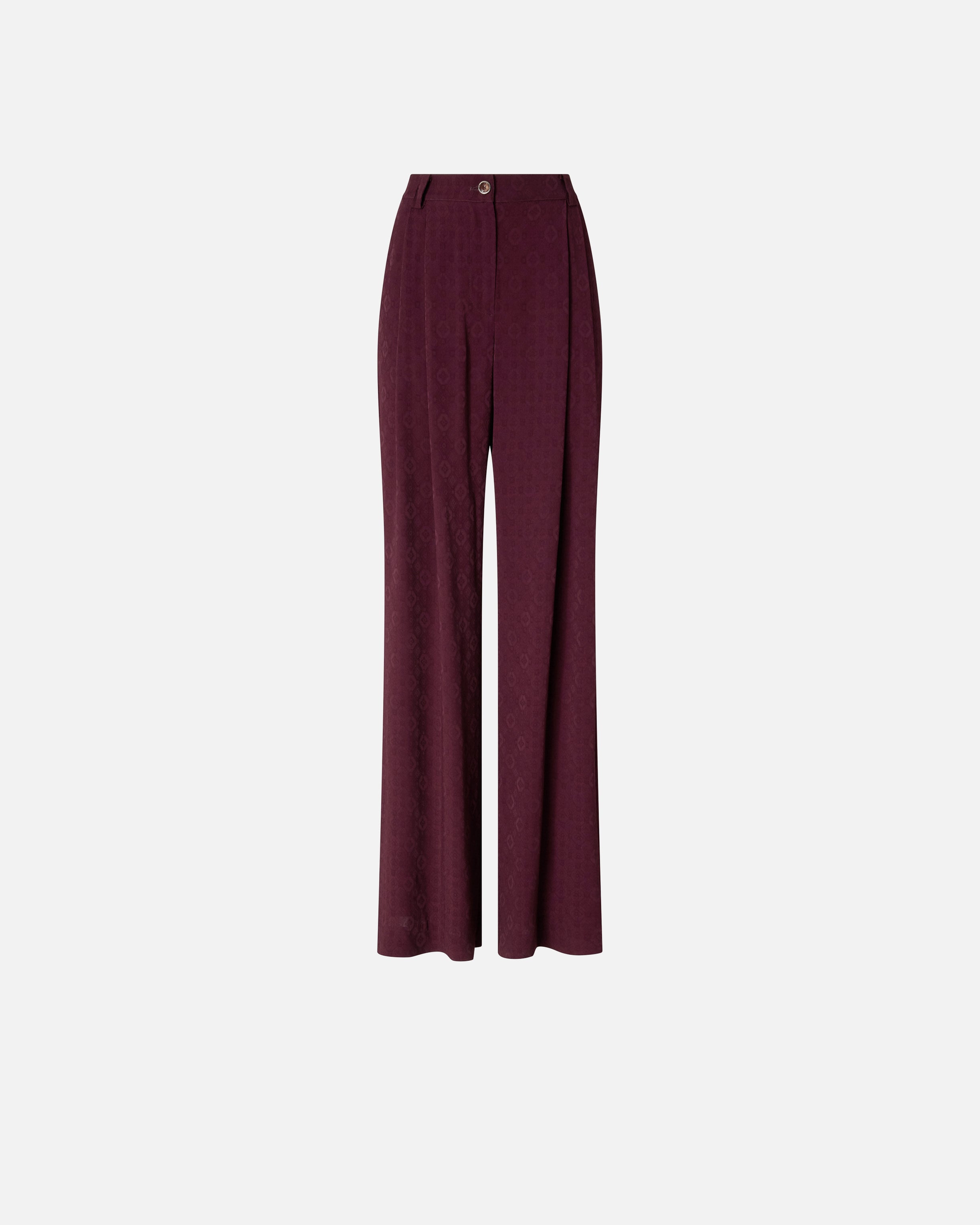 Trousers in jacquard with tie motif - 36