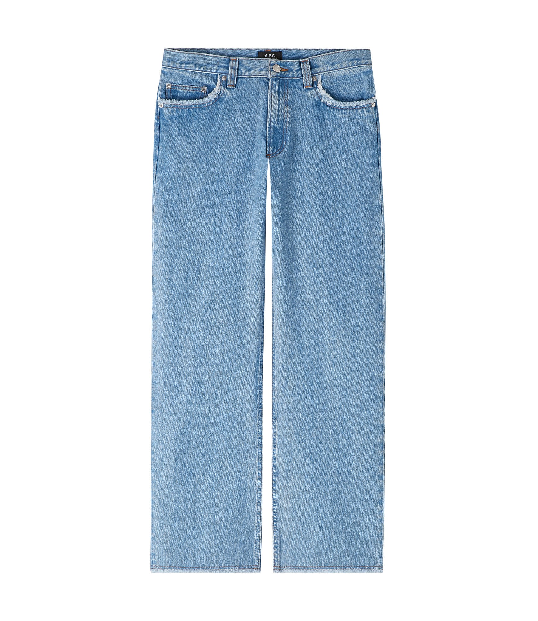 A. P.C. Relaxed Raw Edge F jeans 24 IAB - Pale blue