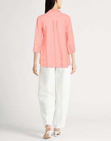 Woman Shirt Salmon pink Size 6 Linen