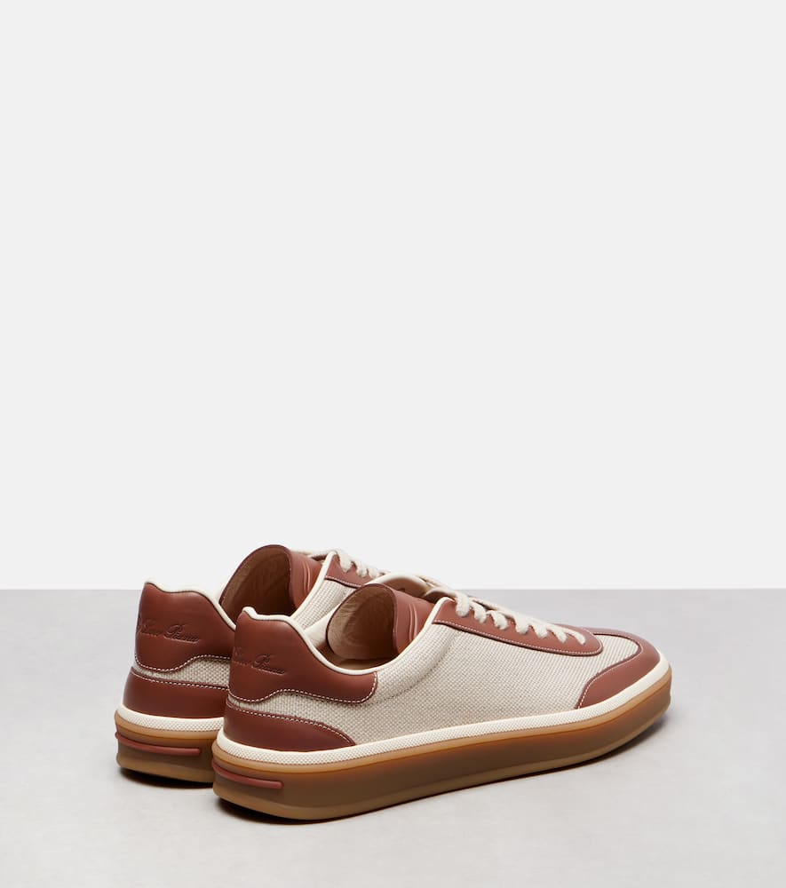Tennis Walk leather-trimmed sneakers