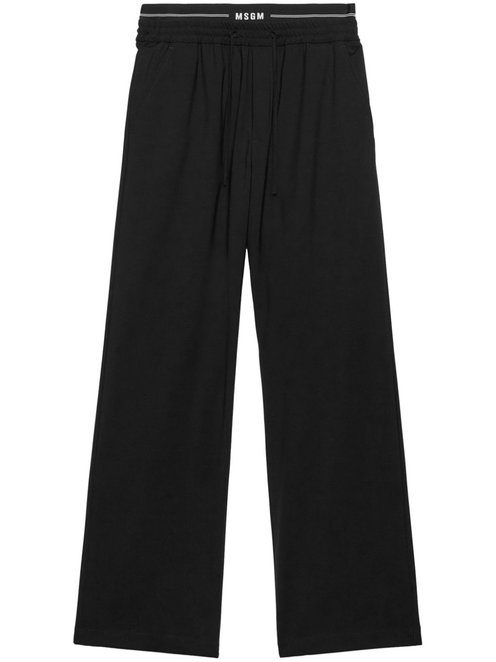 Logo waistband lounge trousers - Black