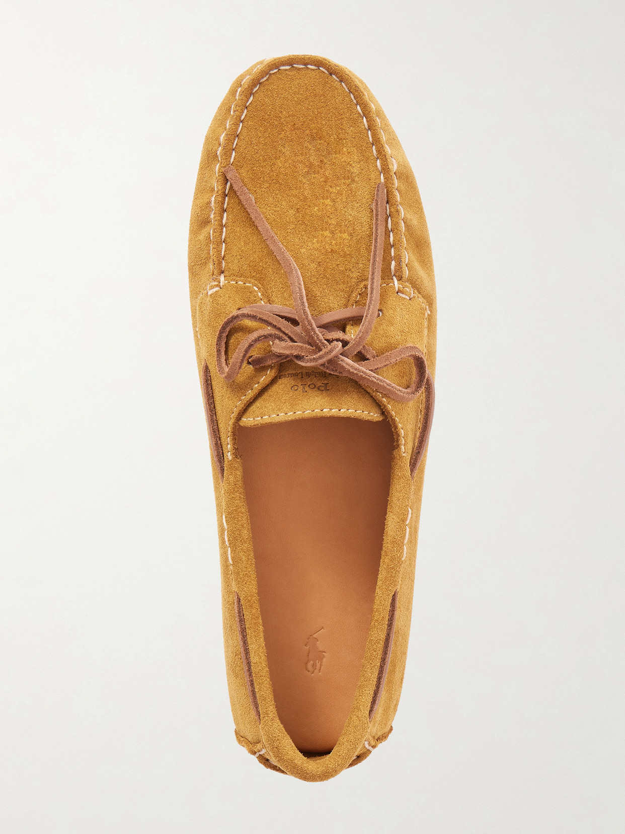 Leather-trimmed Suede Loafers - Green