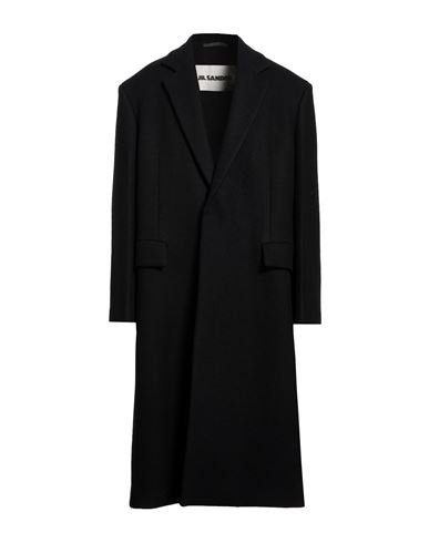 Man Coat Black Size 36 Wool, Viscose, Cotton