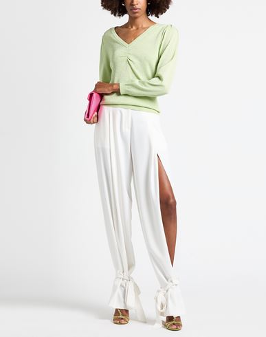 Mônot Woman Pants White Size 10 Triacetate, Polyester