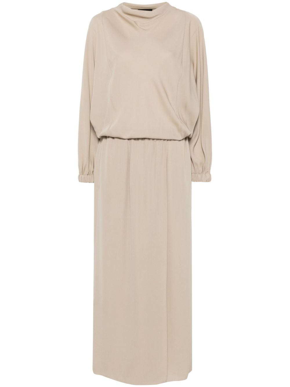 Silk midi dress - Neutrals