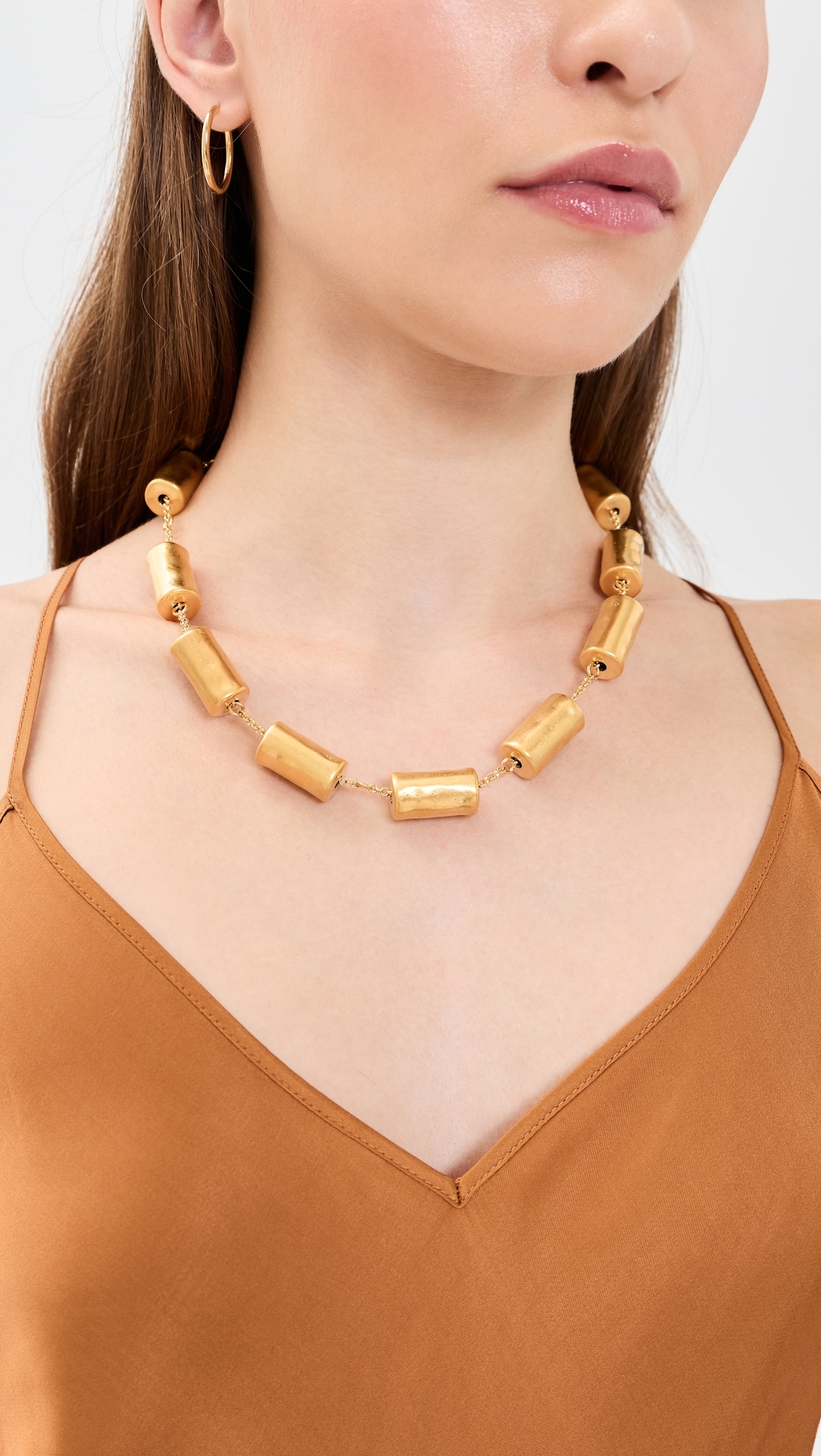 Bambu Necklace Vintage Gold One Size