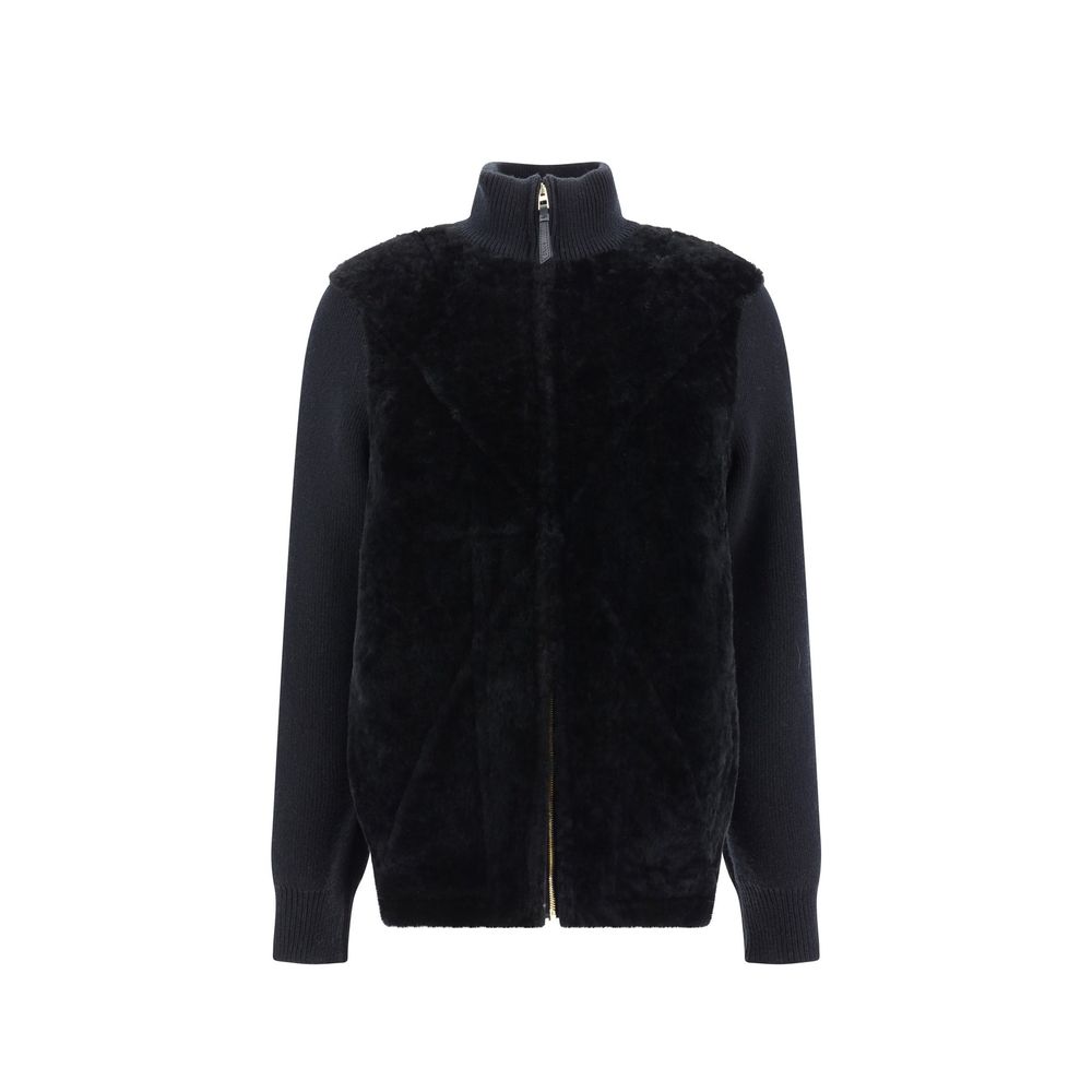 Shearling Lamb Fur Coat — Black