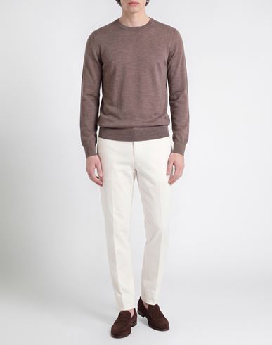 Man Sweater Taupe Size 36 Merino Wool