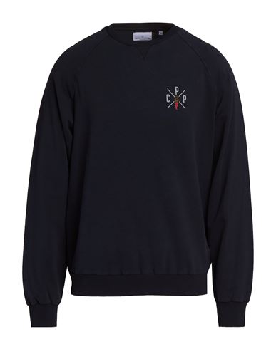 Man Sweatshirt Midnight blue Size L Cotton, Elastane