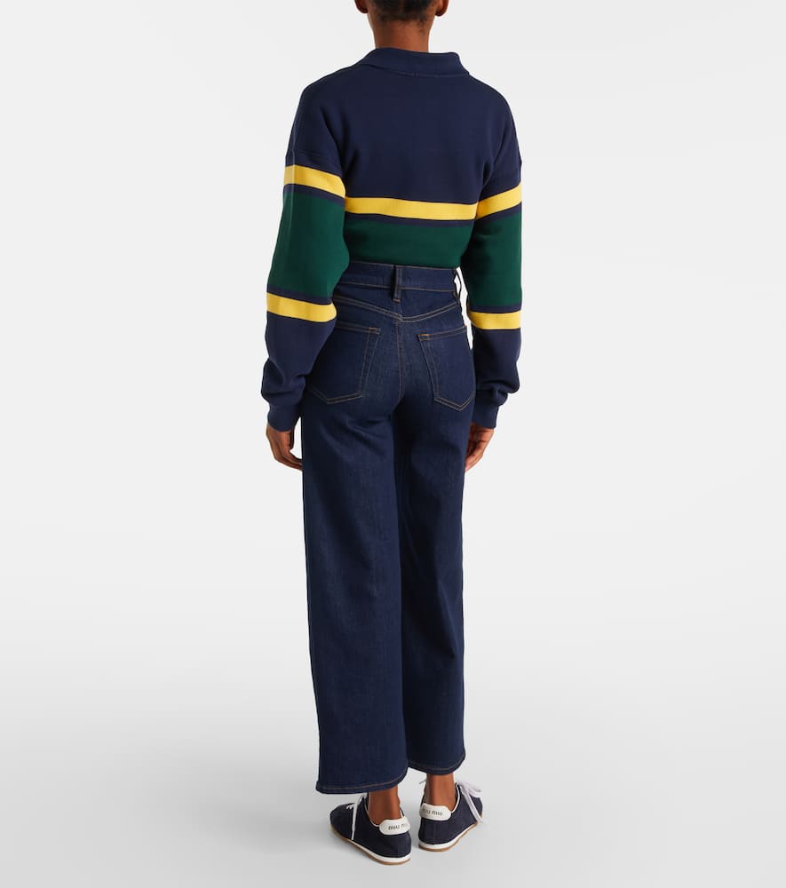 Le Slim Palazzo Crop wide-leg jeans