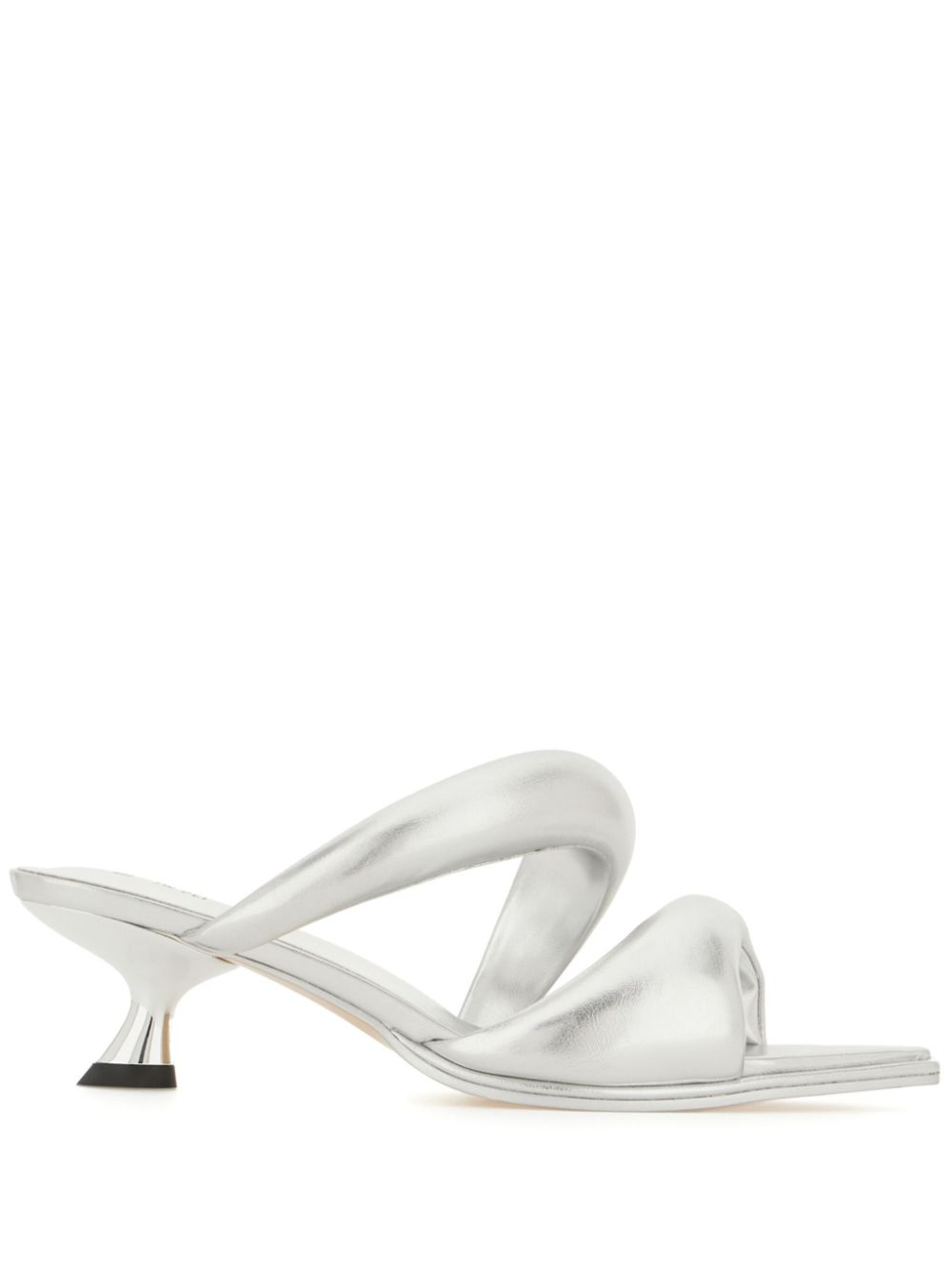 Leather Sara mules - Silver