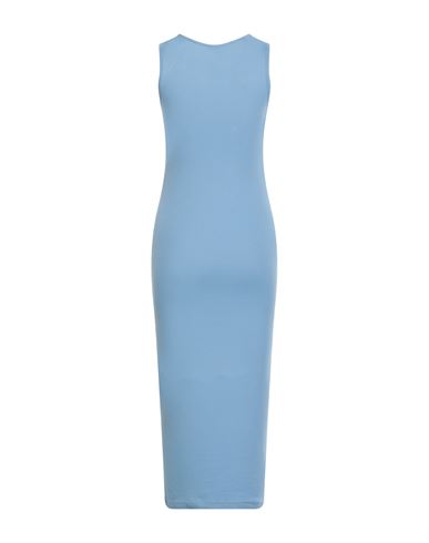 Woman Midi dress Light blue Size M Cotton
