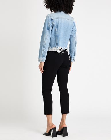 Woman Denim outerwear Blue Size S Cotton