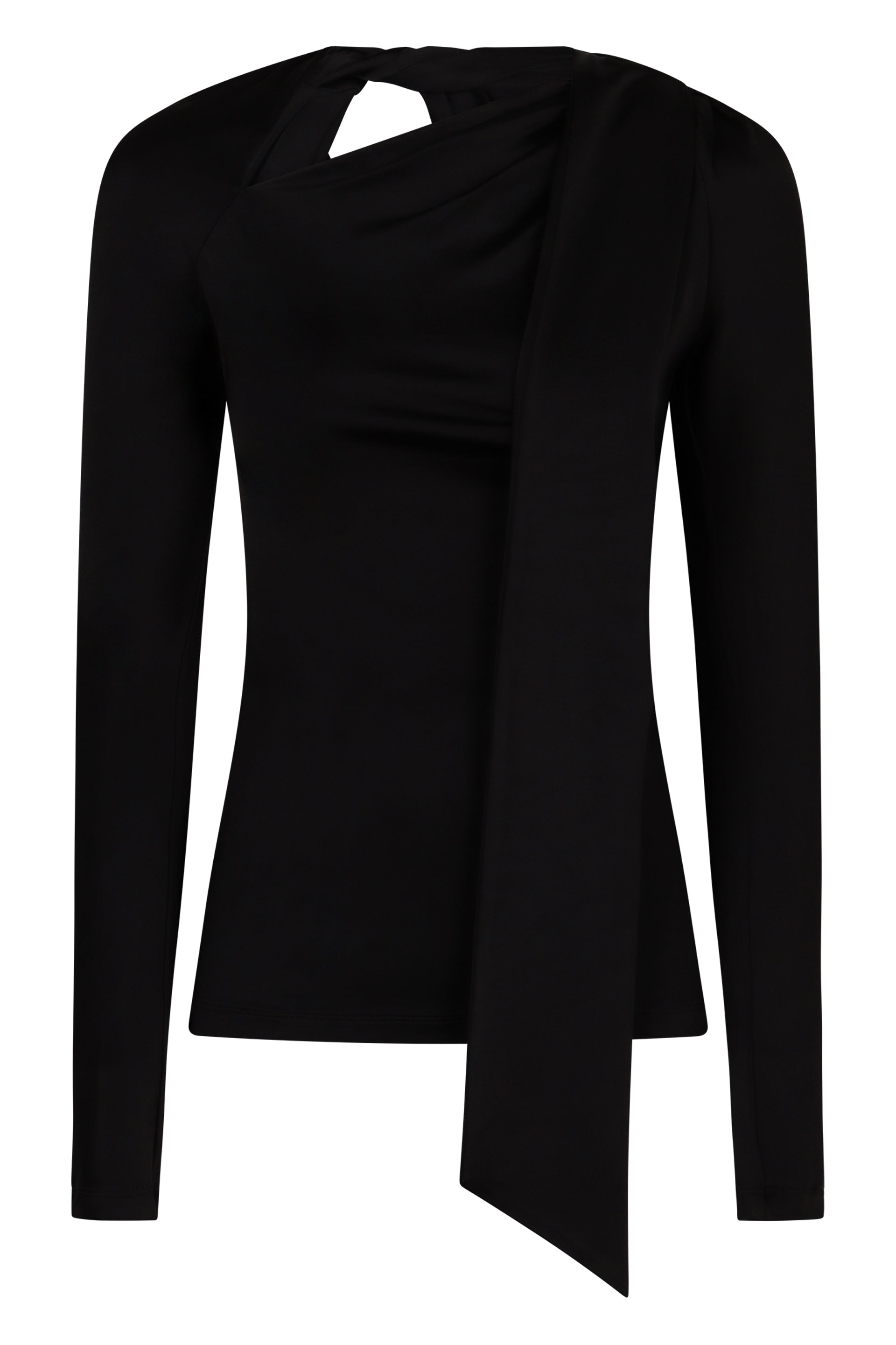 Draped-neck Top