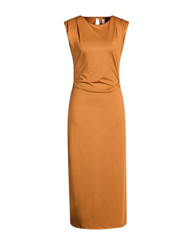 Woman Maxi dress Rust Size M Polyester, Elastane