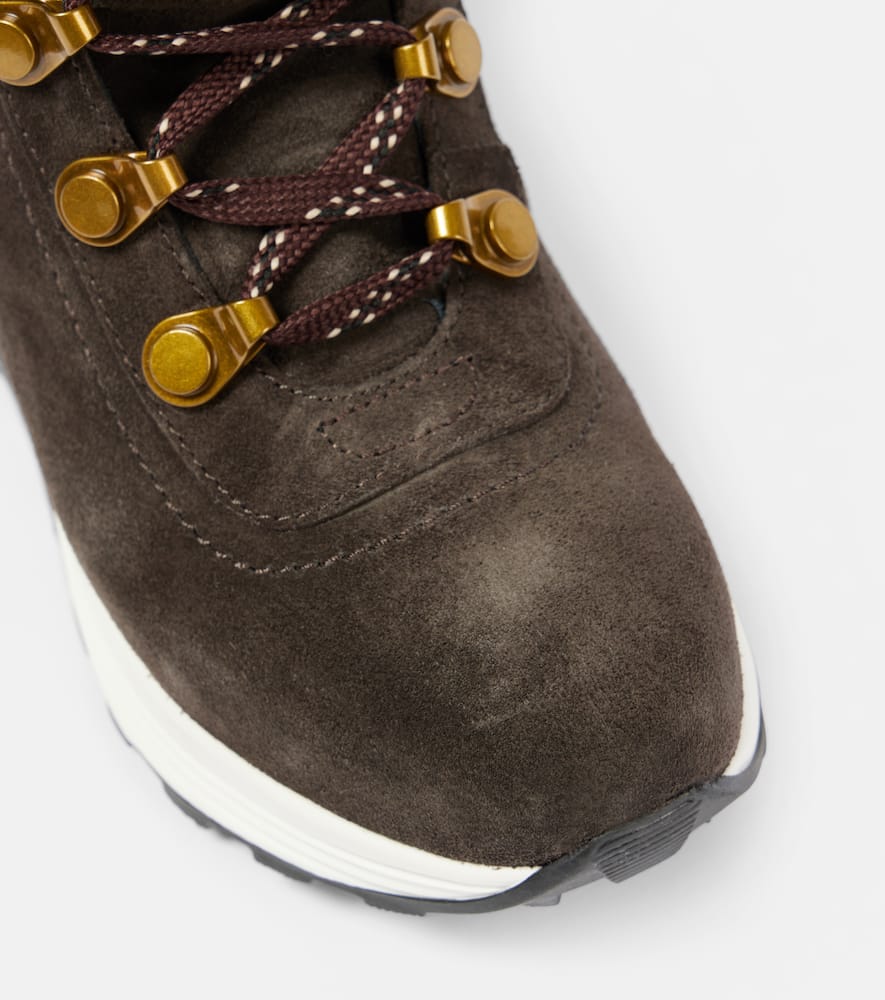 See By Chloé Brett shearling-trimmed suede hiking boots
