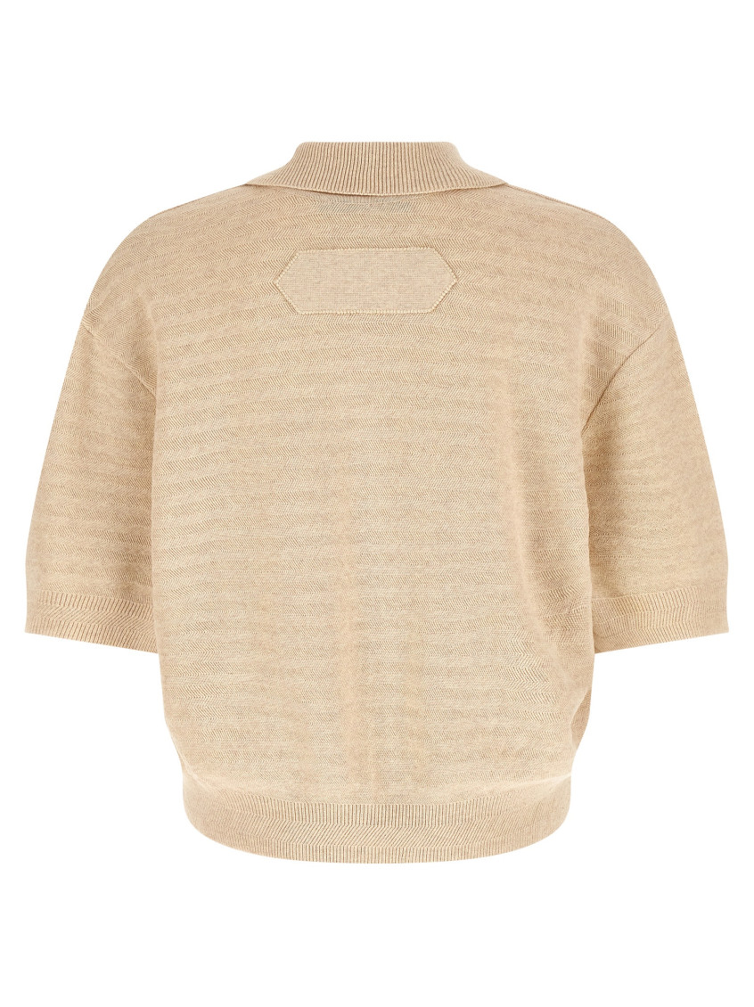 Le Polo Maille Chevron Polo Shirt