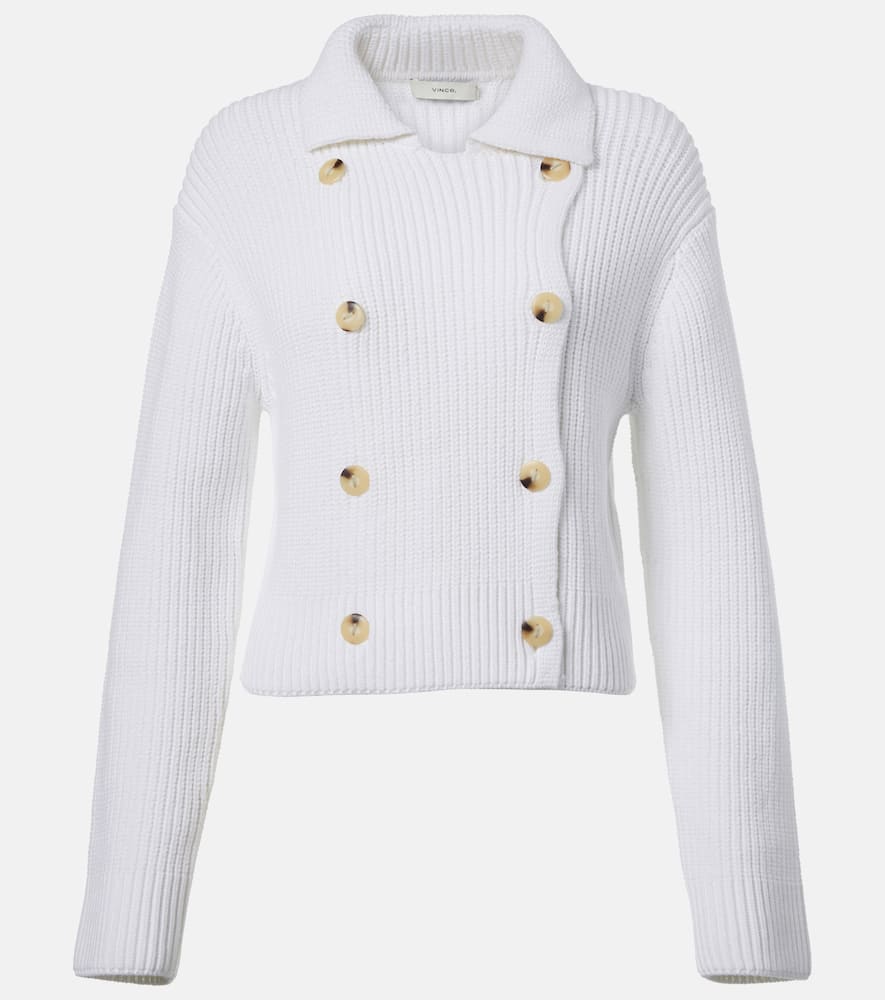 Double-breasted cotton-blend jacket