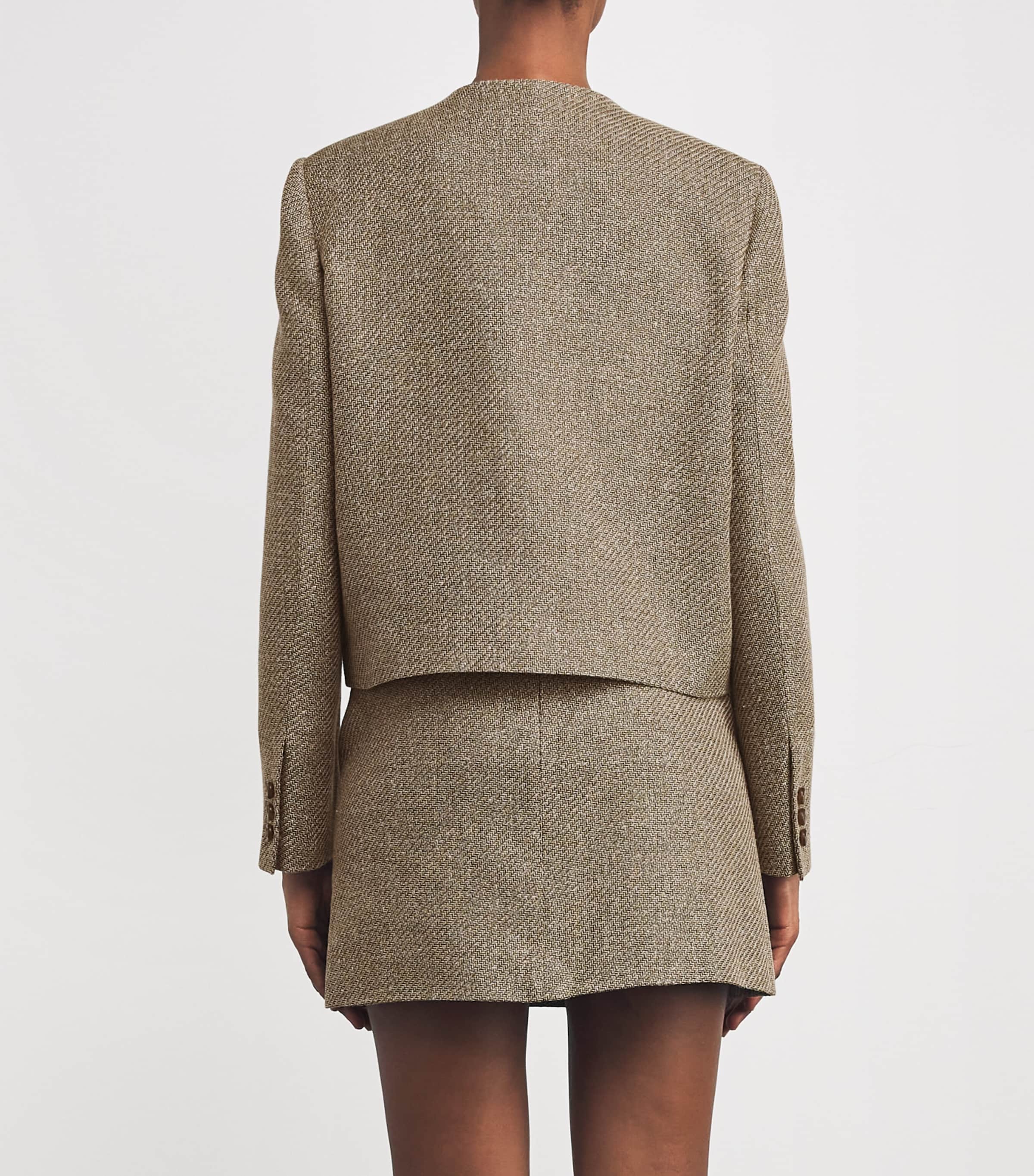 Linen-Silk-Cotton Bolero Jacket