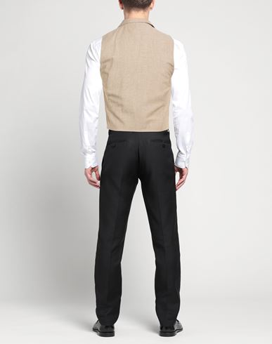 Man Tailored Vest Light brown Size 36 Linen