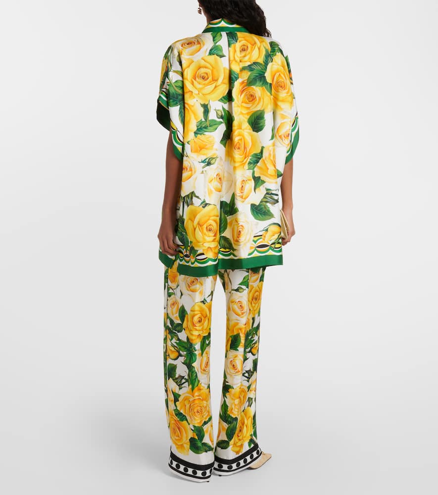 Floral silk blouse