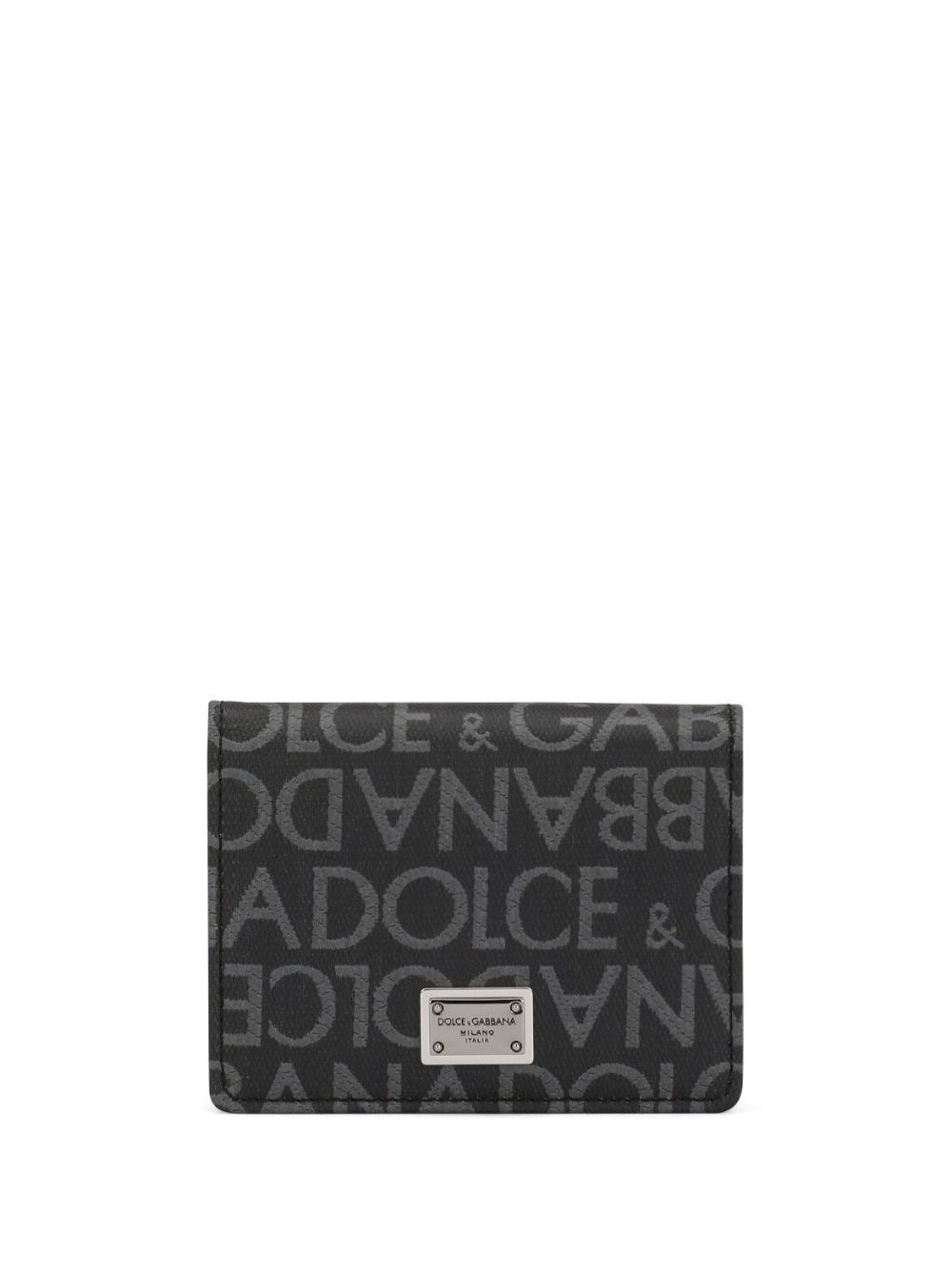 Monogram-print bi-fold wallet - Neutrals