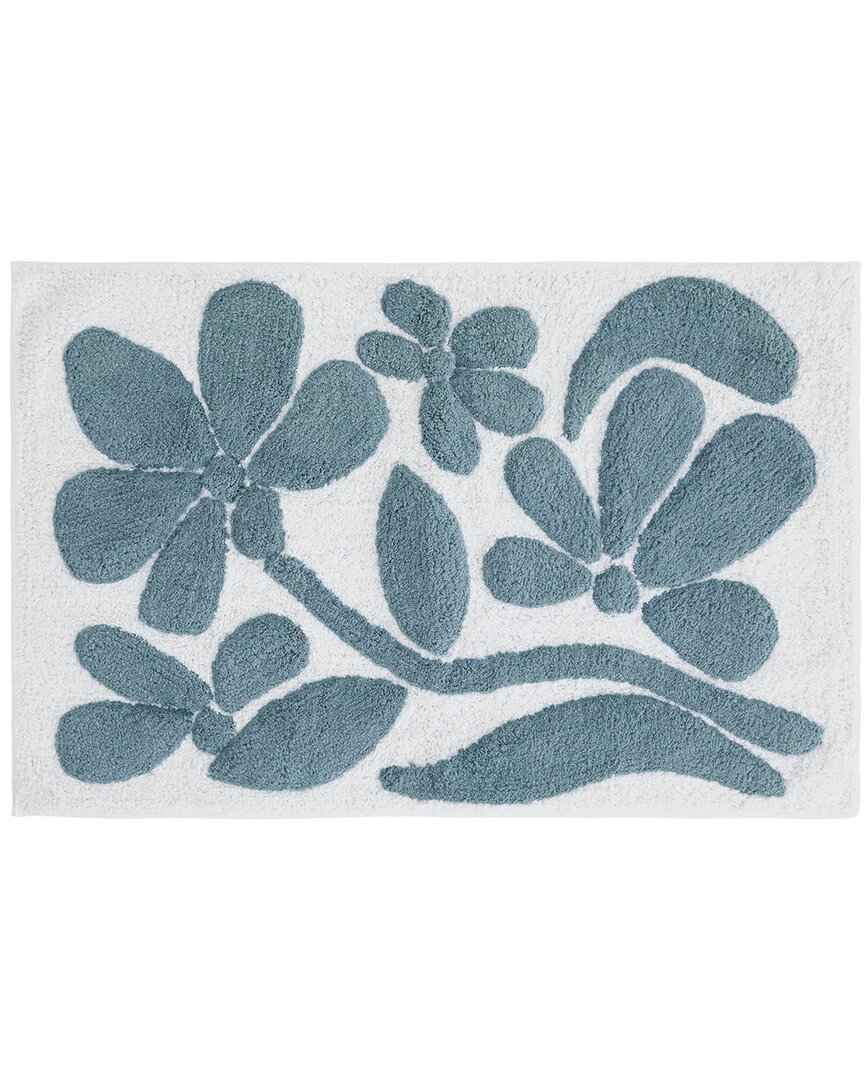 Cotton Bath Mat In Floral