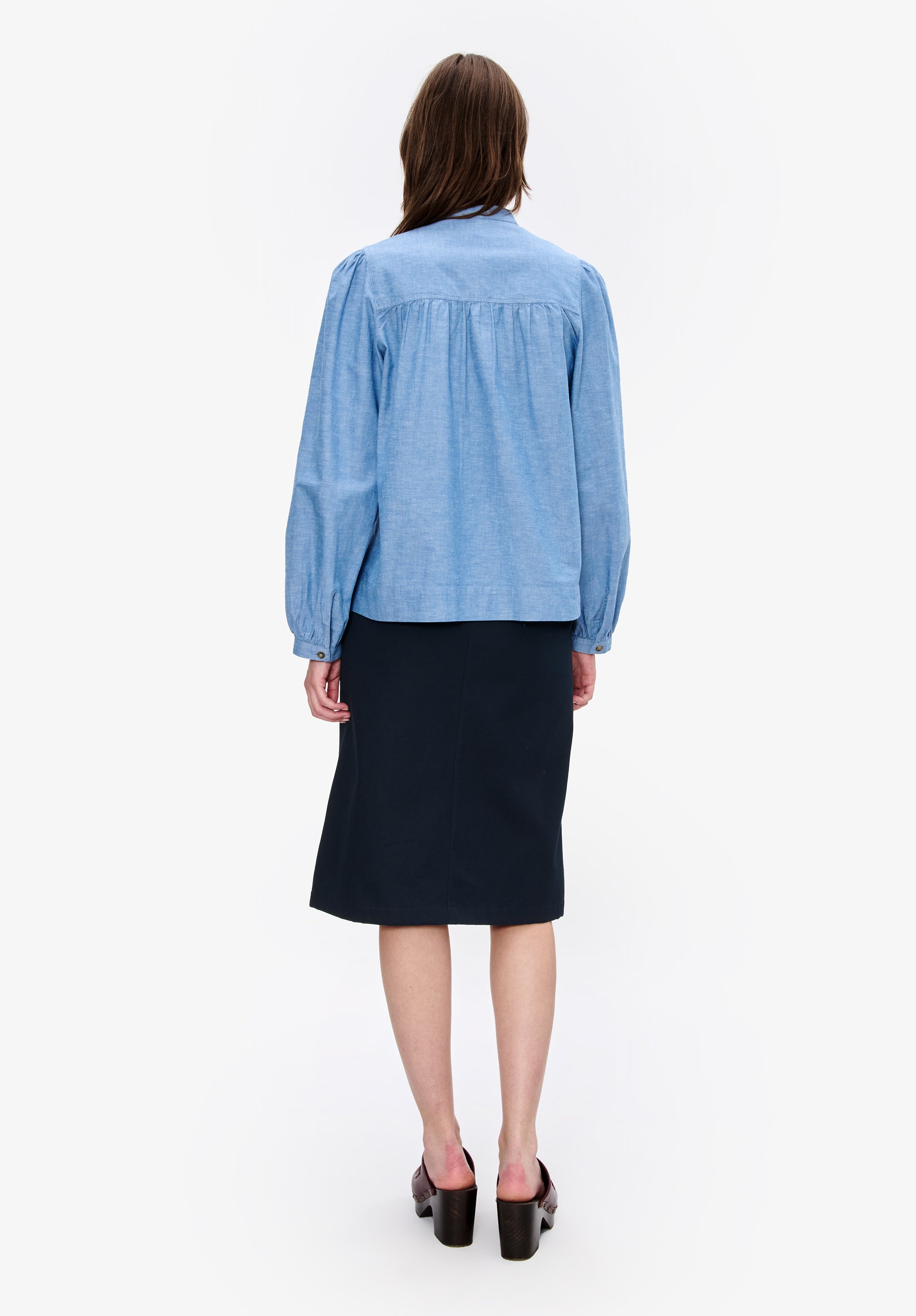 A. P.C. Women's Baby Doll blouse Size: 34 in Blue