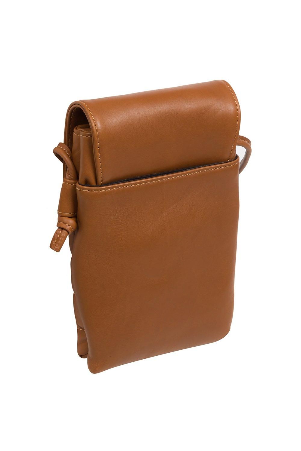 Pure Luxuries London Women's 'Lilian' Nappa Leather Cross Body Phone Bag in Tan