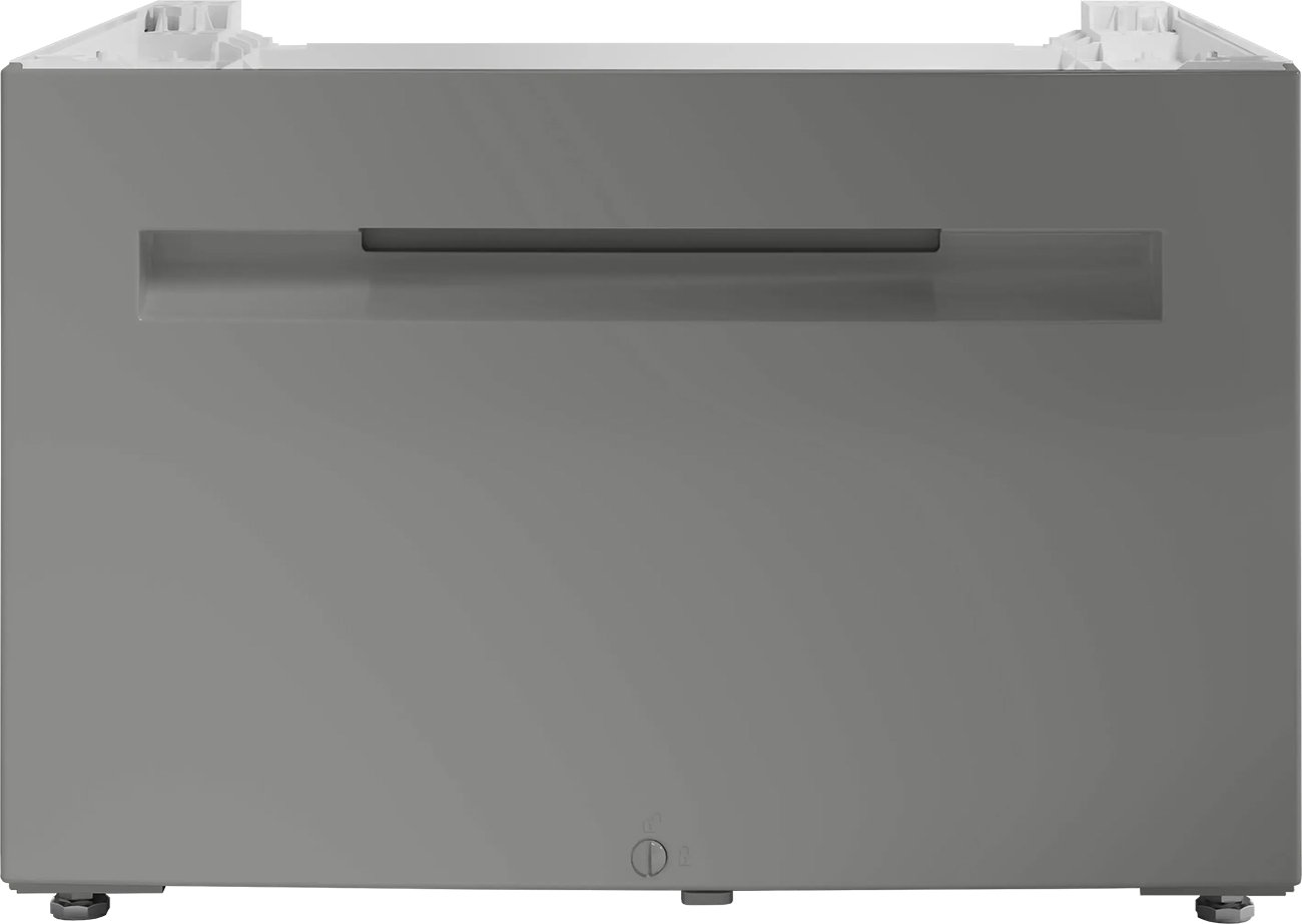 Washer Pedestal With Pull-Out Drawer in Pearl Steel