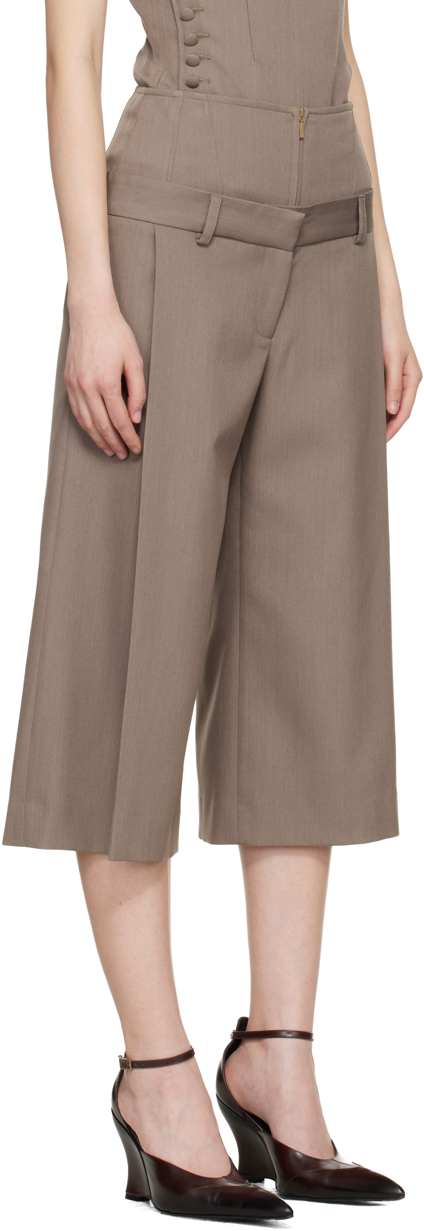 Taupe Jett Culottes Trousers